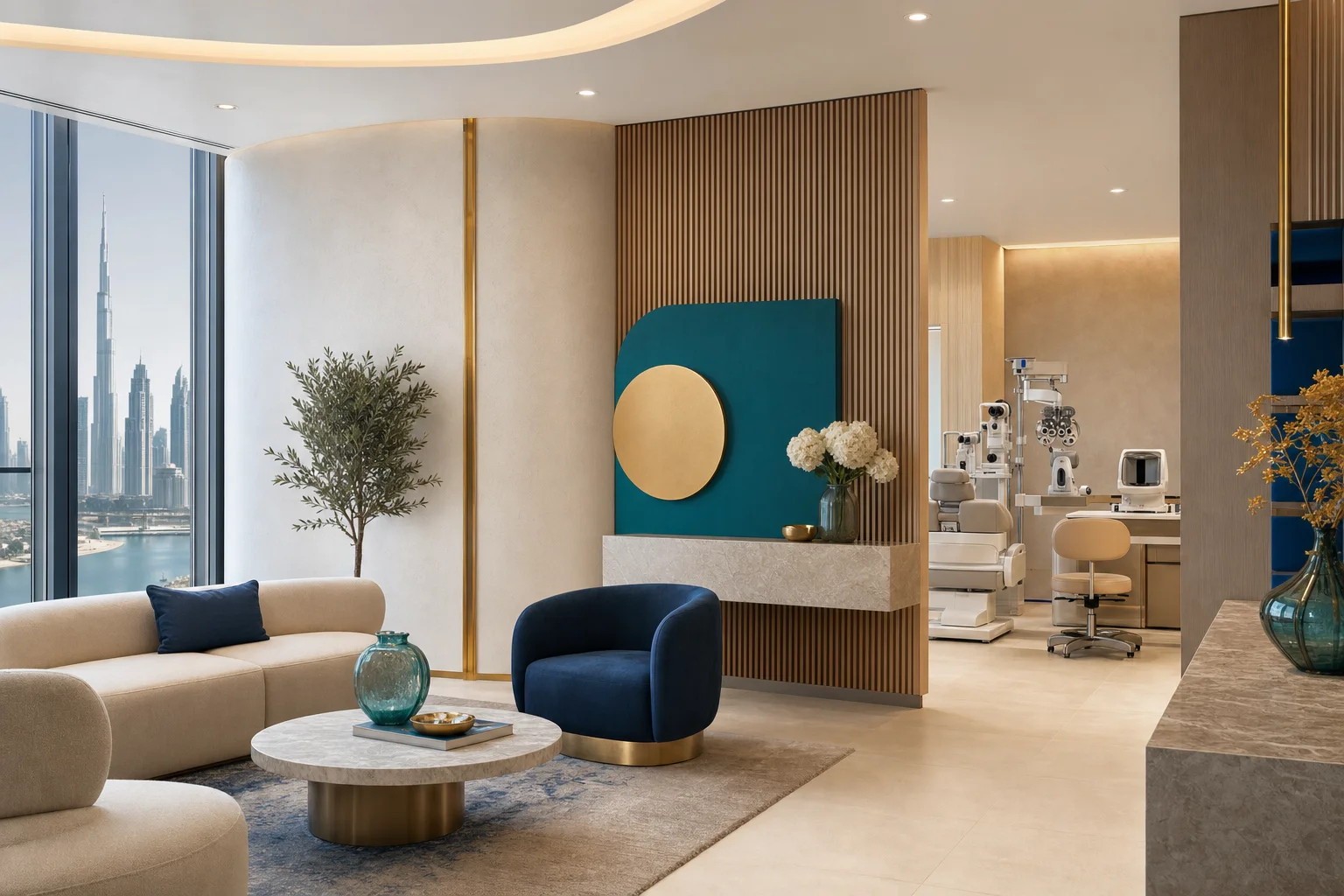 Modern eye-care clinic interior concept (placeholder)